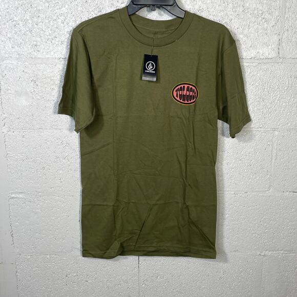 Volcom Men's Lapper Short Sleeves T-shirt - Military green Small - Picture 1 of 6